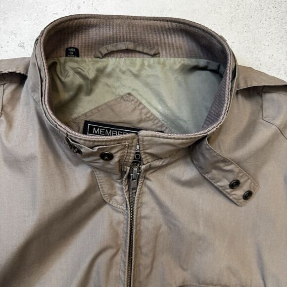 Vintage Members Only Bomber Jacket - Taupe - 44L - Picture 7 of 12